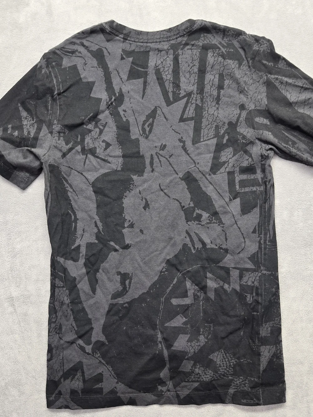 Jordan Black Graphic Short Sleeve Tee with Subtle Red Jumpman